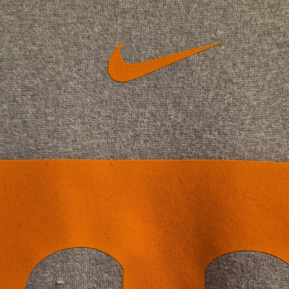 Nike Heather Gray Tee with Bold Orange T - Picture 4 of 14